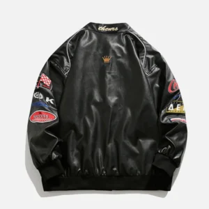 Aelfric Eden Letter-Embroidered Racing Jacket