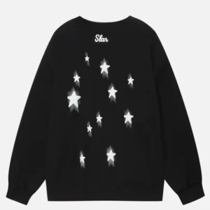 Aelfric Eden Multi Star Foam Printing Sweatshirt Black